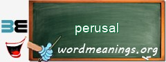 WordMeaning blackboard for perusal